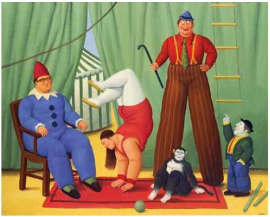 Fernando Botero - Circus People with Monkey