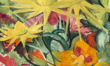 Maria Marc - Blumen und gelbe Disteln