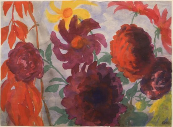 Emil Nolde - Dahlien und Wein