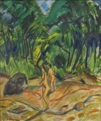 Erich Heckel - Badende vor Bäumen