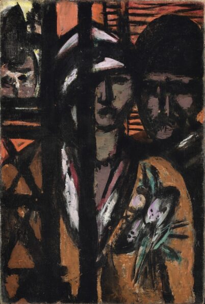 Max Beckmann - Kleine Drehtuer auf Gelb und Rosa