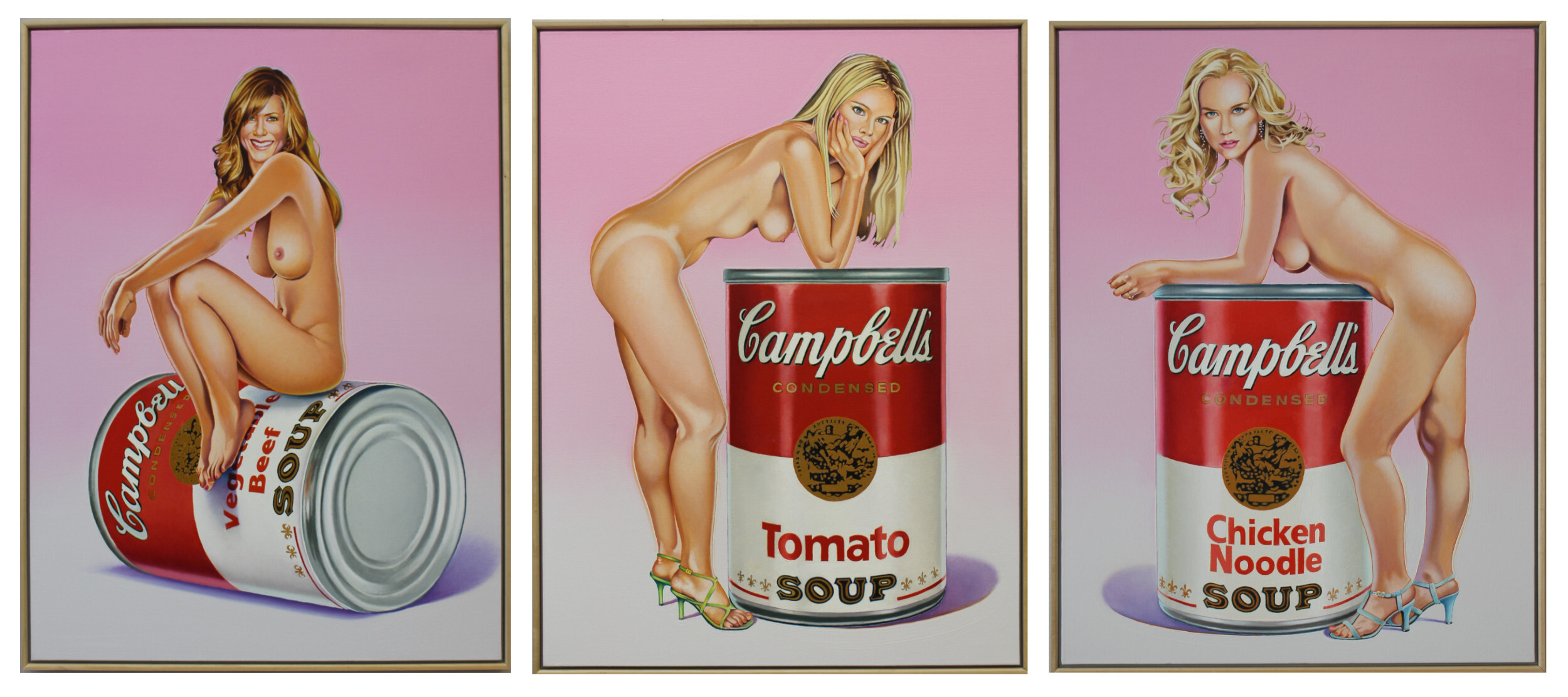 Mel Ramos - Suzie Soup - Sonja Soup - Sandy Soup: The lost painting of 1965 1/5