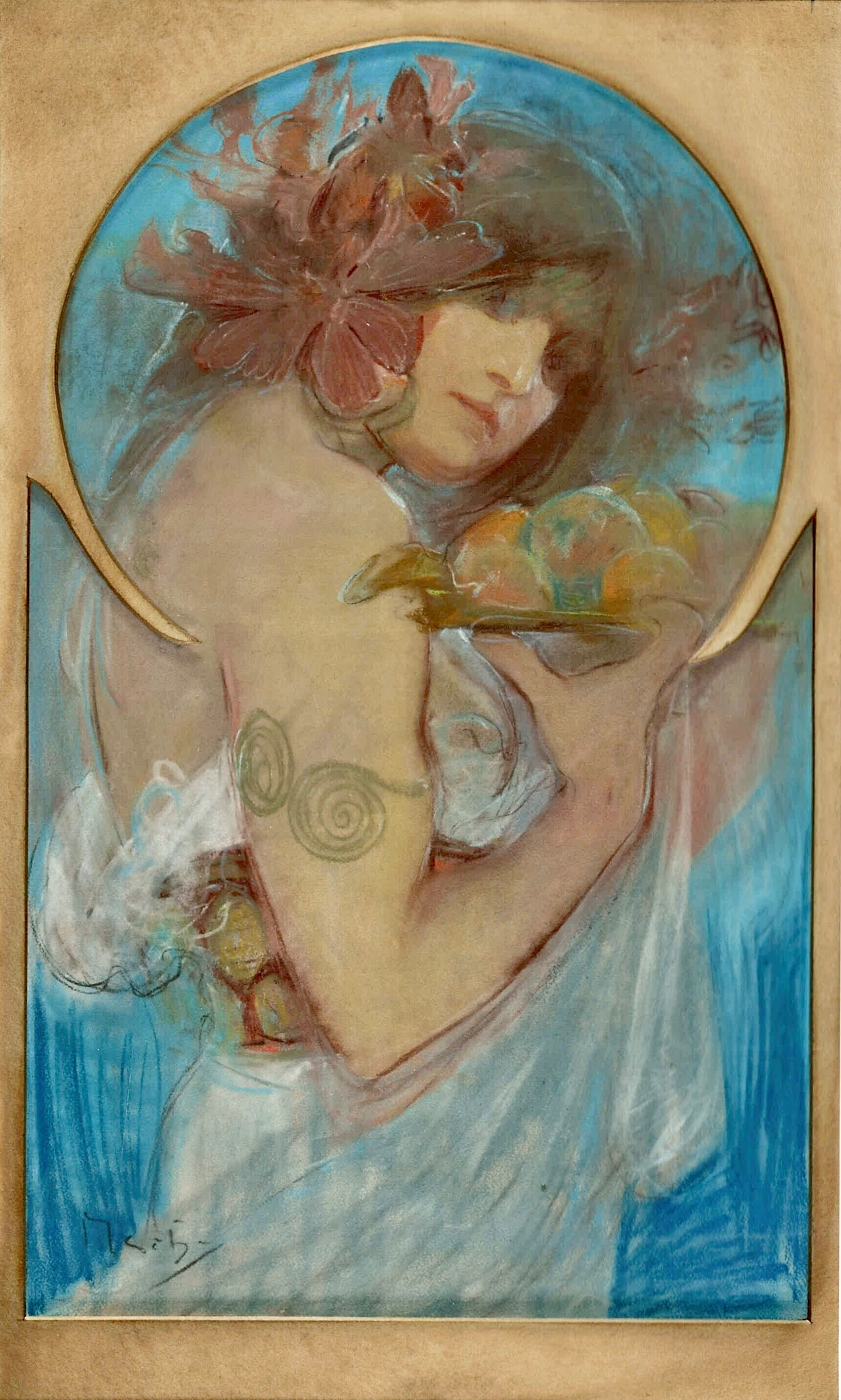 Alphonse Mucha - Studie für 'Fruit'  1/3