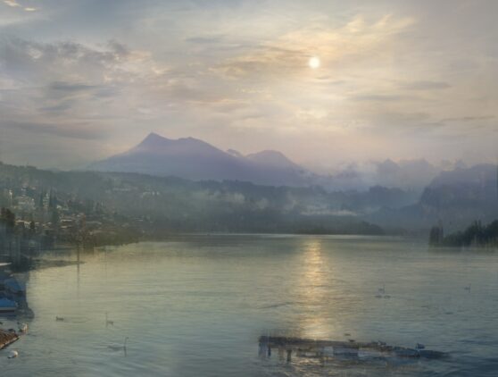 Hiroyuki Masuyama - J.M.W. Turner, Moonlight on the lake Lucerne with the Rigi in the distance, Switzerland, 1841