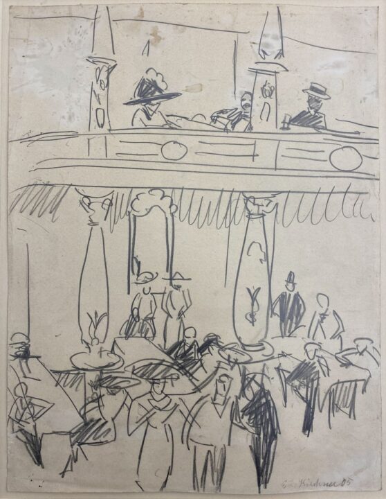 Ernst Ludwig Kirchner - Coffeehouse scene 1/3