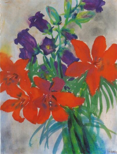 Emil Nolde - Fire Lillies and Bluebells